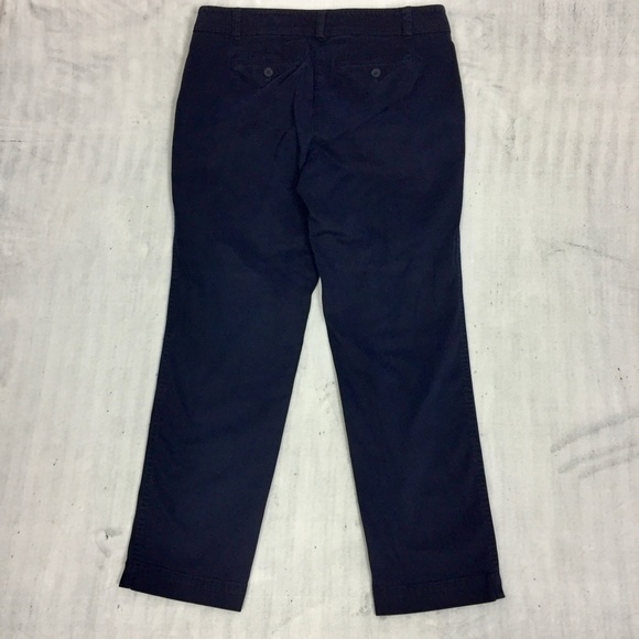 Talbots Perfect Chino Womens 8P Petite Dark Indigo Blue Pants Measure 32x27 - Picture 2 of 10
